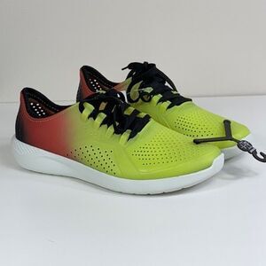 Crocs Yellow & Red Lite Ride Casual Sneakers men’s Size 9